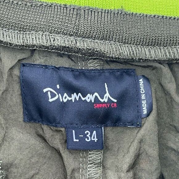 Diamond Supply Co. Men’s Green Nylon Windbreaker Straight Leg Pants Large (34) - Picture 13 of 16